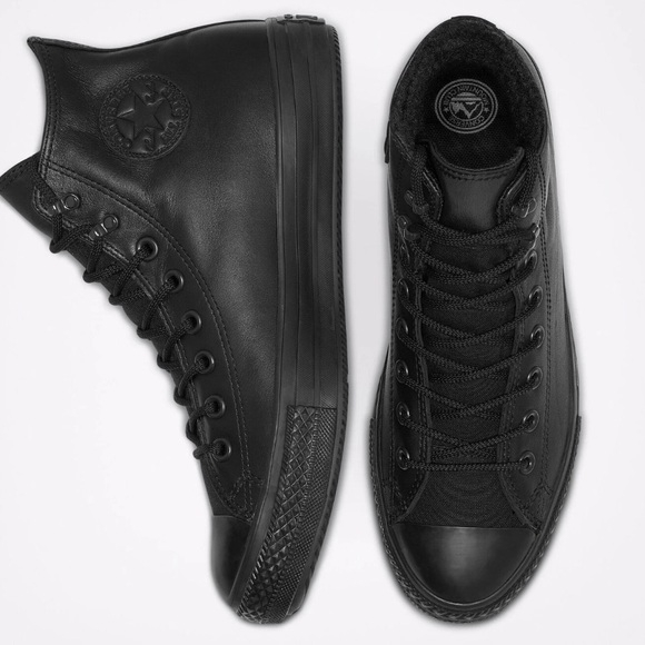 Converse All Star Gore-Tex
Mountain Club HighTop Black Leather Sneakers SZ 8.5 - Picture 1 of 15